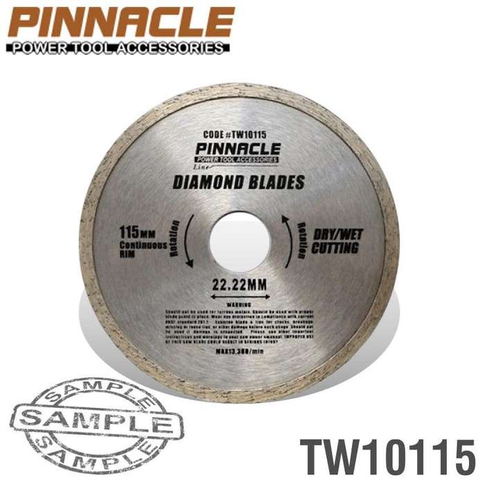 Diamond Blade Cont.Rim 115 X22.22 Mm Pinnacle