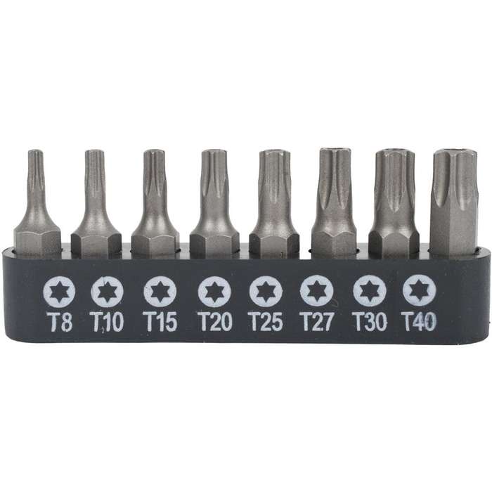 Insert Bit Set 8 Pce Torx Tamper Resistant Tx 8 10 15 20 25 27 30 40