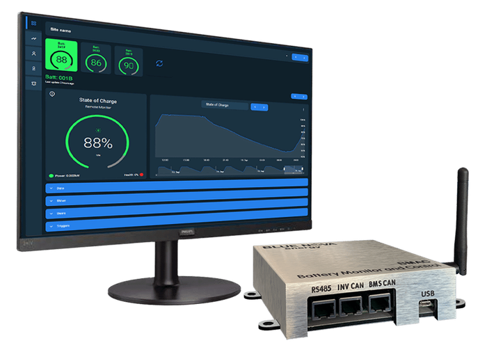 BlueNova HV BMAC-E Battery Monitor & Control | Remote Monitoring Solar System Device
