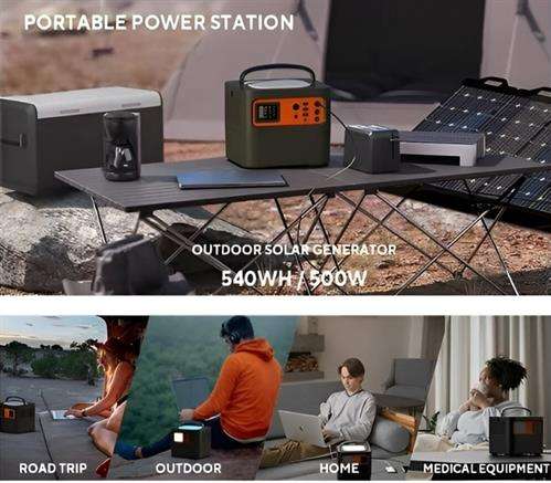 Solarix Tigfox 500W Portable Power Station  Pure Sine Wave Rated Power 500 Watts
