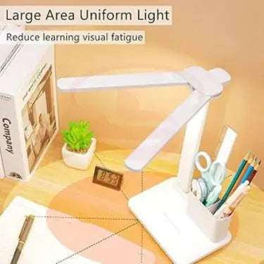 3 Colour Light Modes Rechargeable Desk Lamp with Pen Holder