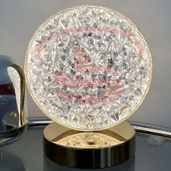Round Shape Crystal Rechargeable Touch Table Lamp
