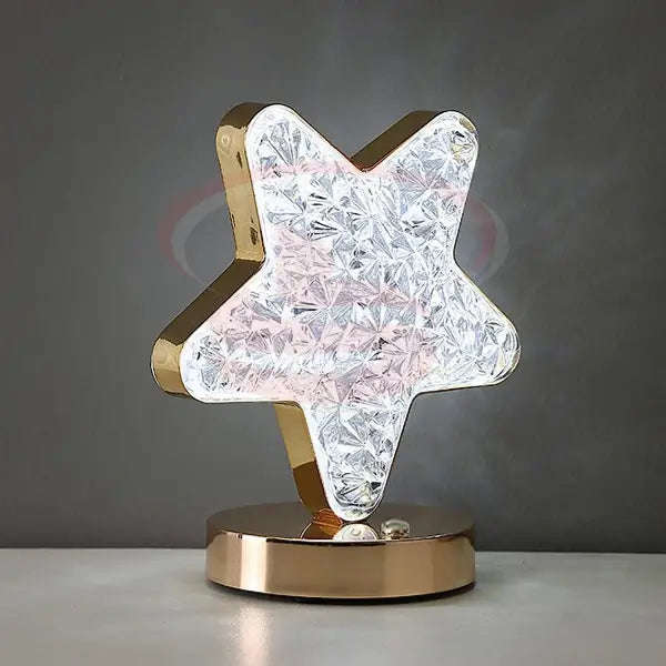 Star Shape Rechargeable Crystal Touch Table Lamp