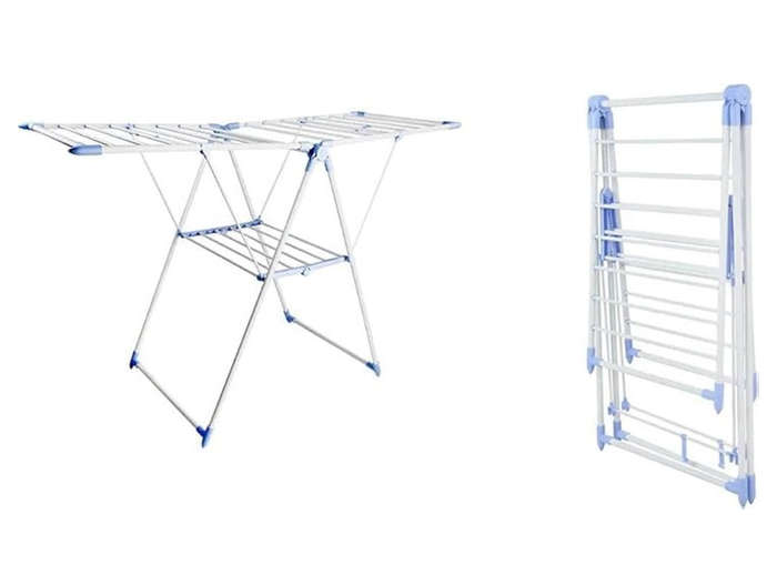 MHome 160cm Wide Foldable Clothes Drying Rack  Space-Saving Laundry Stand for Indoor & Outdoor...