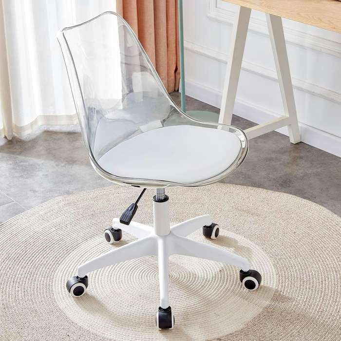 MFurn Transparent Eiffel Office Chair  Modern Ergonomic Desk Chair