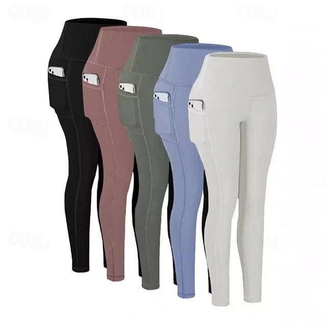 Mwear Women's Yoga Pants/Leggings Pocket High Waist Yoga Gym Pants