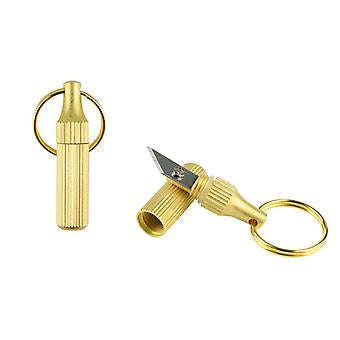 Knife Key Chain Mini Brass Pendant Small Knife Unpacking Artifact Portable Capsule Knife