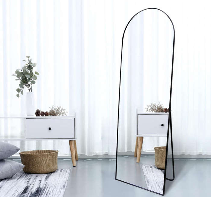 Full Length Mirror Standing or Wall Arched Design Full Length Mirror for Bedroom Wall Mirror with...