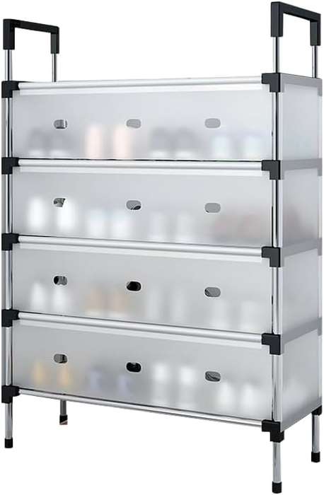MHome 5-Tier Shoe Rack Organizer | Shoe Storage Cabinet with Translucent Panels & Steel Frame