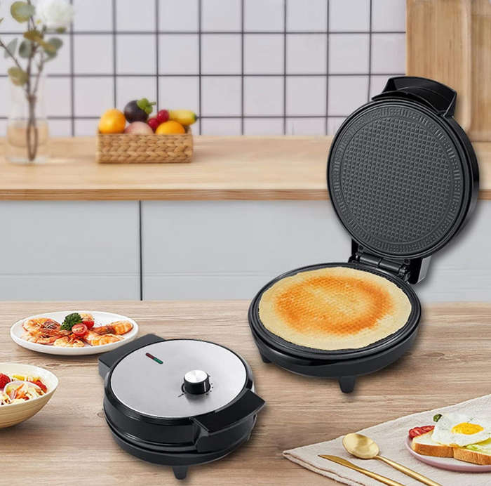 RAF Electric Waffle Cone Maker, Ice Cream Roll Iron Machine, Crispy Crepe Egg Rolls Nonstick Dess.