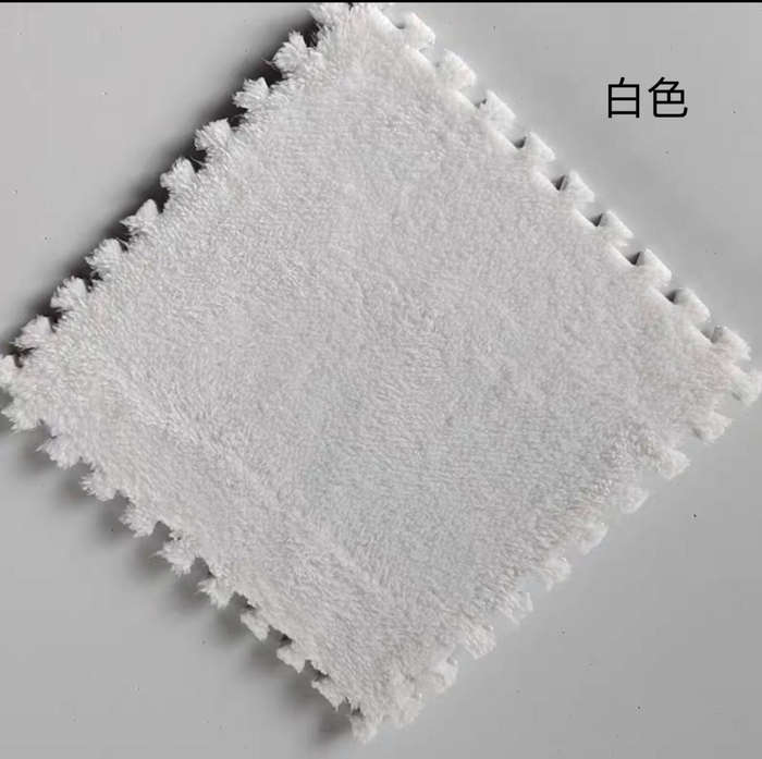 Plush Crawling Mat Interlocking EVA Foam Floor Tiles Puzzle Foam Mat Anti-Slip Carpet for Childre...