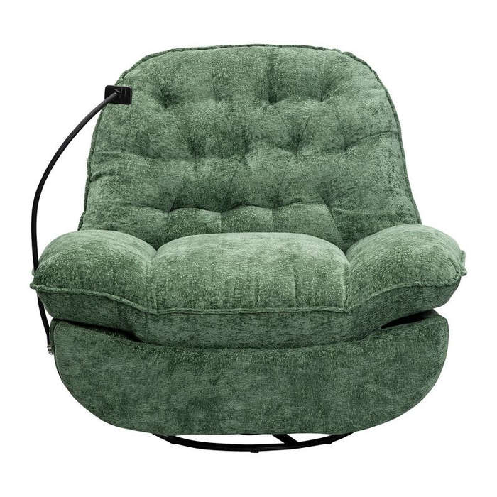 MHome Swivel Rocker Recliner Chair with Adjustable Backrest Footrest