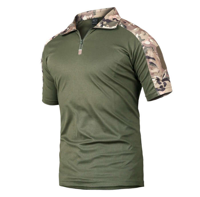 Men Military Tactical T-shirt Short Sleeve Cameo - Various Colours