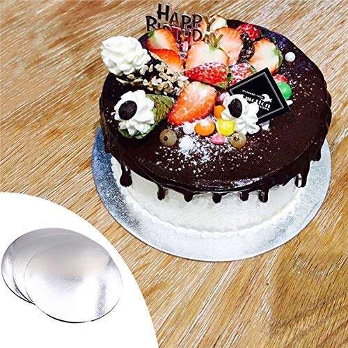 Thin Round Silver Cake Board