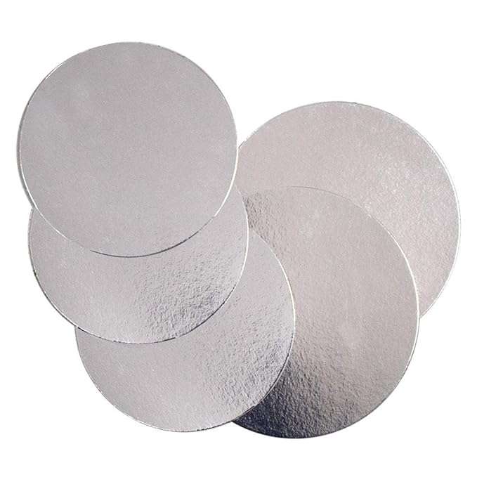 Thin Round Silver Cake Board
