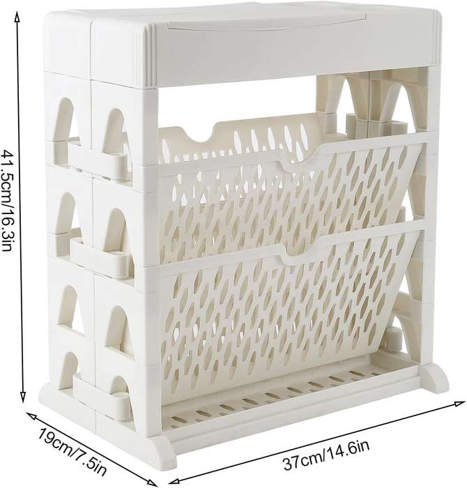 3-Layer Multi-Functional Desktop Organiser  Compact Storage Rack for Books, Stationery & Offic...
