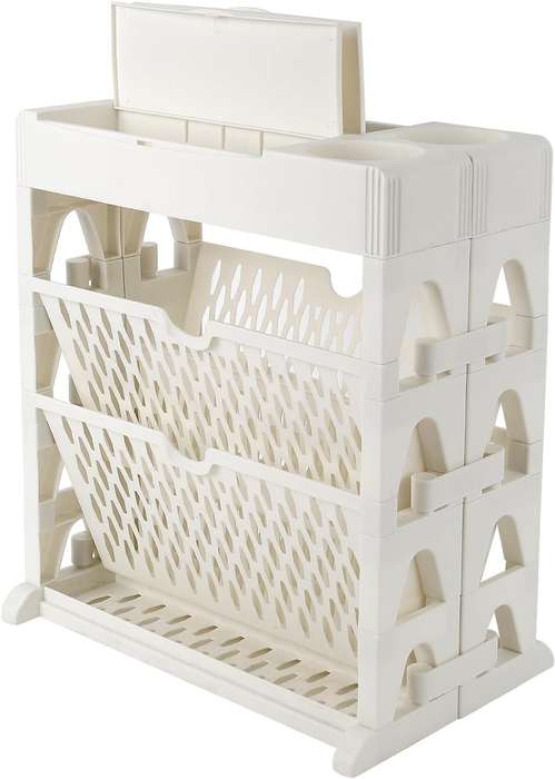 3-Layer Multi-Functional Desktop Organiser  Compact Storage Rack for Books, Stationery & Offic...