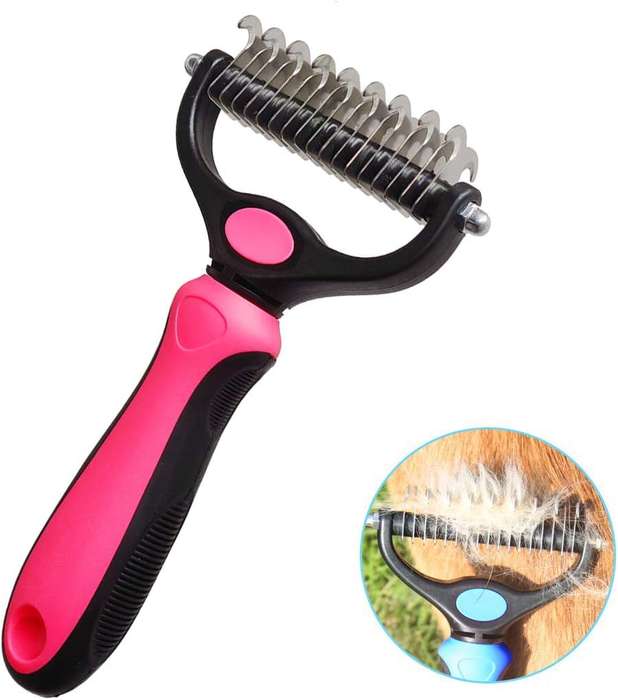 2PCS Dematting Comb & Grooming Tool for Cats & Dogs
