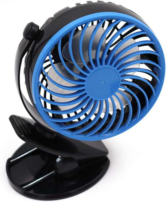 MTech Rechargeable Mini Clip-On Fan  Quiet 360° Rotatable USB Desk Fan