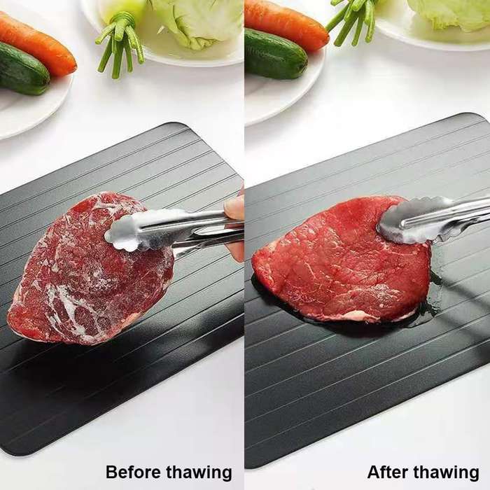 Defrosting Tray for Frozen Meat  Rapid Thaw Plate with Non-Stick Surface