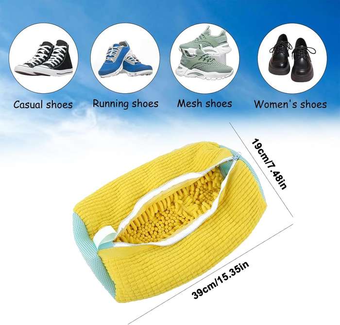 MHome Reusable Shoe Washing Machine Bag  360° Cleaning, Safe for Washer & Dryer