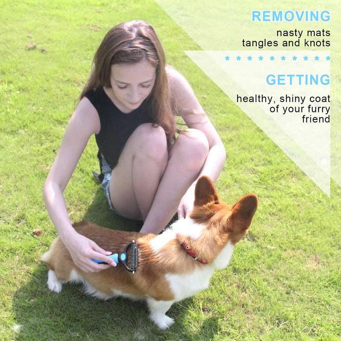 2PCS Dematting Comb & Grooming Tool for Cats & Dogs