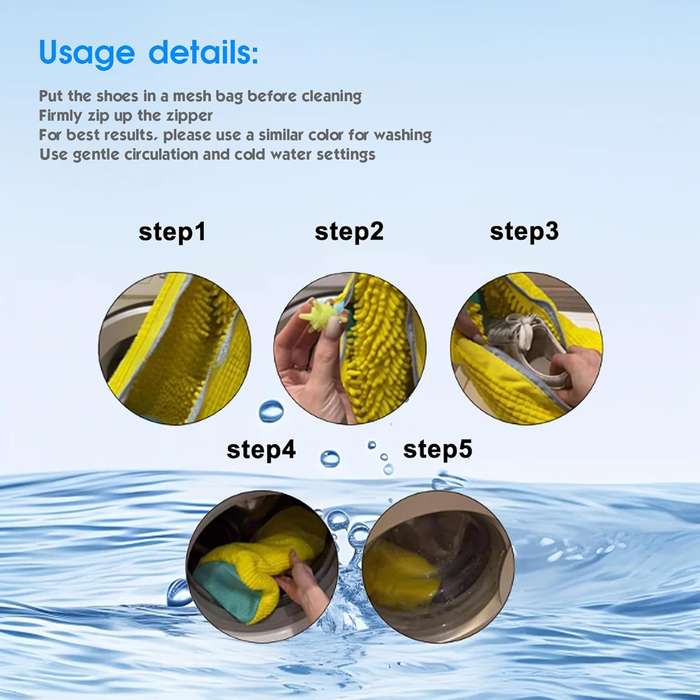 MHome Reusable Shoe Washing Machine Bag  360° Cleaning, Safe for Washer & Dryer