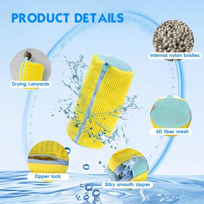 MHome Reusable Shoe Washing Machine Bag  360° Cleaning, Safe for Washer & Dryer