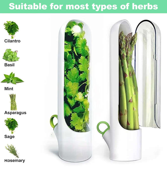 MHome Herb Saver Herb Savor Pod  White & Transparent  BPA Free