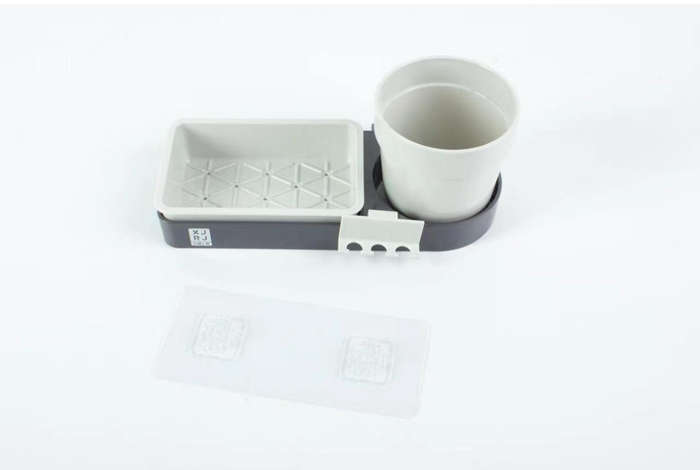 MHome 3-in-1 Multipurpose Toothbrush & Soap Holder  Wall Mounted Bathroom Organizer
