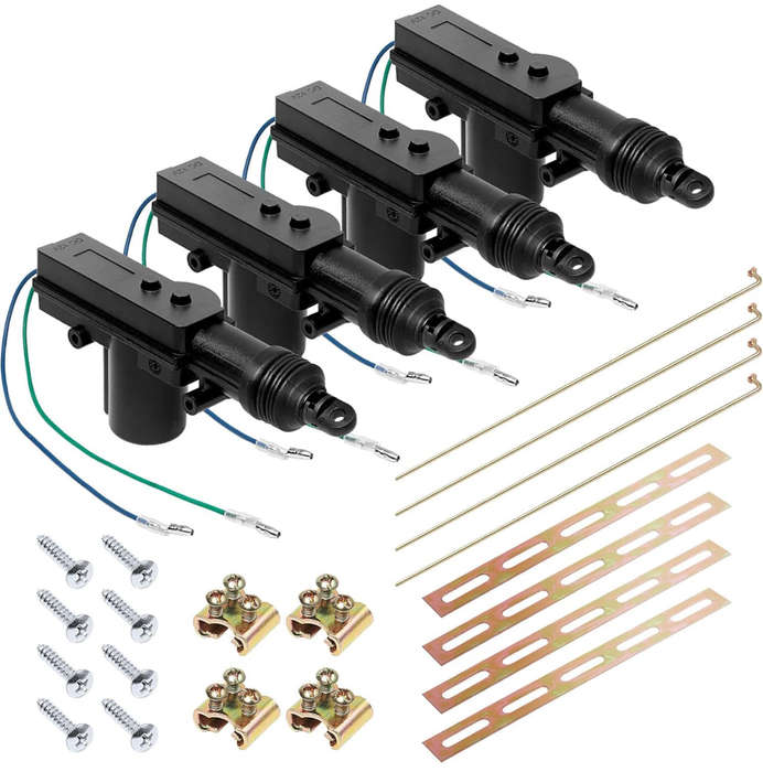 Universal Car High Power Door Central Locking System, Heavy Duty Durable High Power Door Lock Kit...