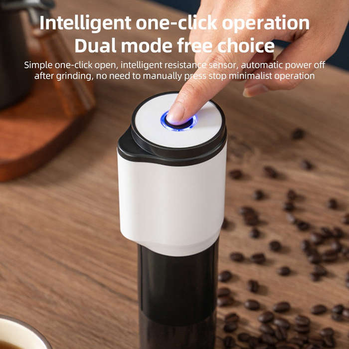 MHome 2-in-1 Electric And Manual Coffee Bean Grinder 5 Level Adjustable With Timing