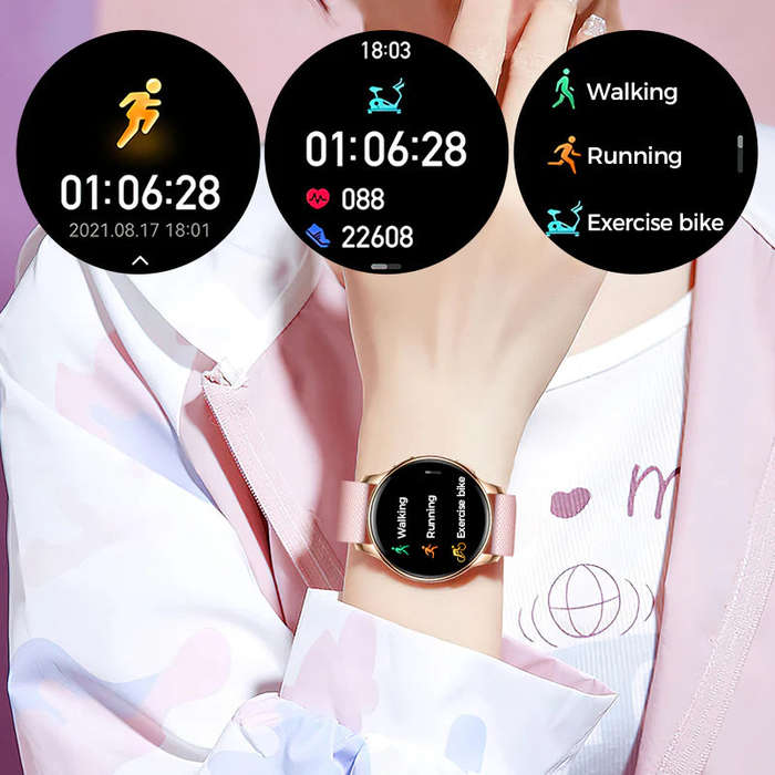 Smart Watch with HD Display, Bluetooth Call, Heart & Sleep Monitor, IP68 Waterproof, Android/iOS