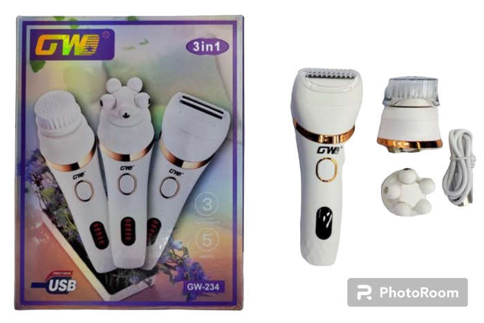 Electric Razor Set Assorted Painless Washable Portable Detachable Face Cleaner Brush Bikini Shave...