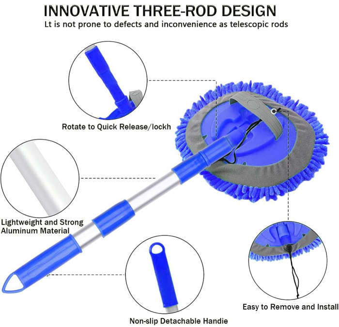 Car Wash Kit - Car Wash Mop Car Wash Cleaning Tools Kit with Car Wash Brush with Long Handle,Micr...