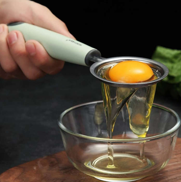 MHome Stainless Steel Egg White & Yolk Separator  Handheld Kitchen Tool