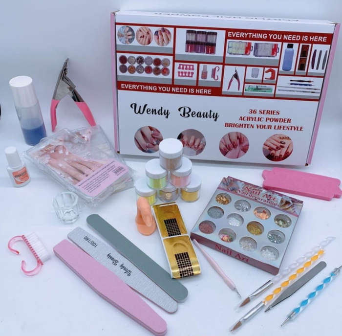 36 Series Acrylic Nail Starter Kit  Complete Professional Acrylic Nail Set with Nail Tips, Acr...