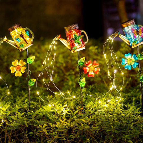Solar Watering Can with Lights, Large Solar Lanterns Outdoor Hanging Waterproof, Decorative Retro...