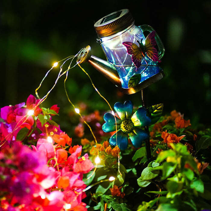 Solar Watering Can with Lights, Large Solar Lanterns Outdoor Hanging Waterproof, Decorative Retro...