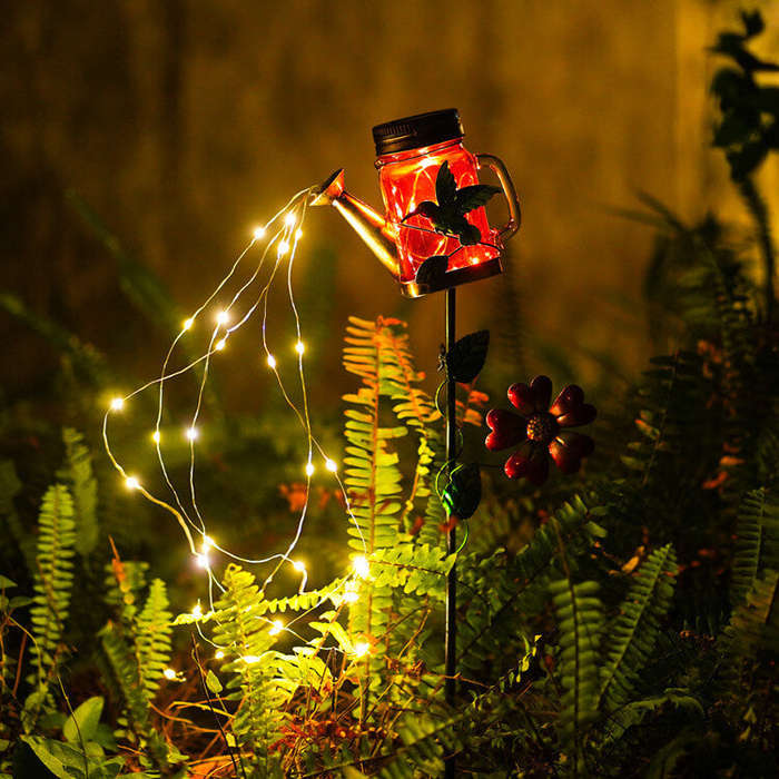 Solar Watering Can with Lights, Large Solar Lanterns Outdoor Hanging Waterproof, Decorative Retro...