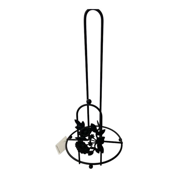 Plated Metal Paper Towel Holder-Gold & Black