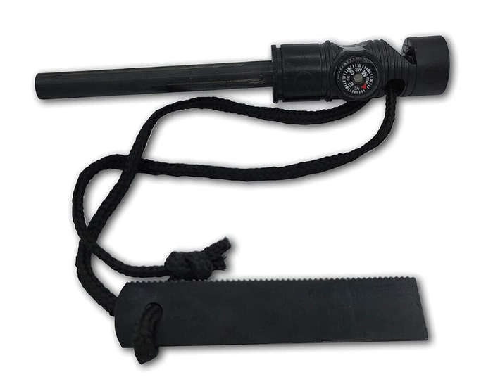 Fire Starter, Whsitle , Compass - 3 in 1 Survival Multi-Tool