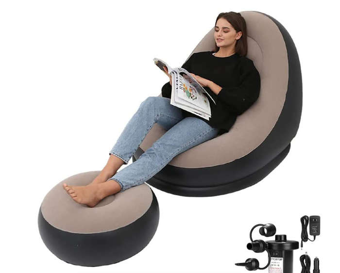 Lazy Inflatable relaxation sofa couch with Household air Pump
