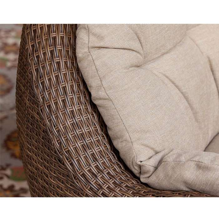 MHome 2-Piece Balcony Rattan Chair & Footrest Set  Outdoor Leisure Furniture