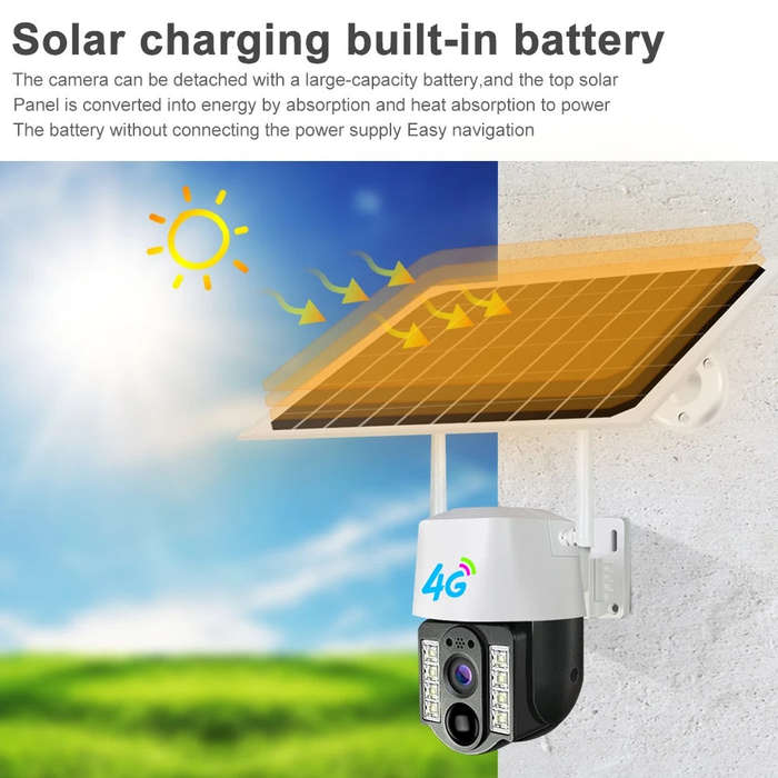 Solar Camera Security Battery Powered Camera Solar Wifi (When there is no electricity)