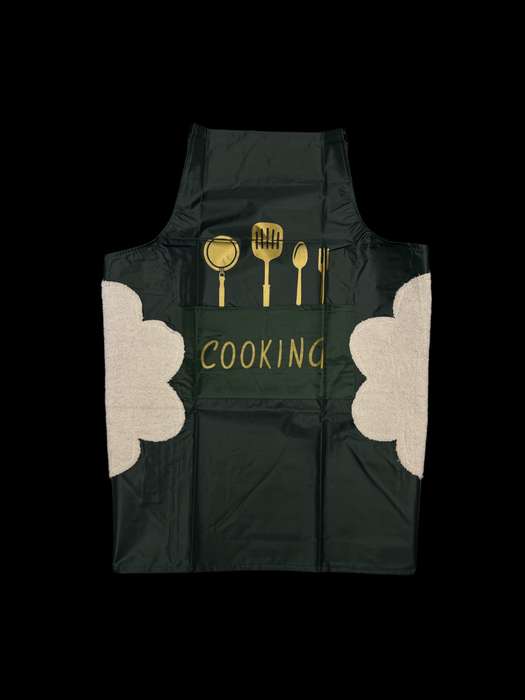 Apron - Imprinted text  Cooking  GREEN