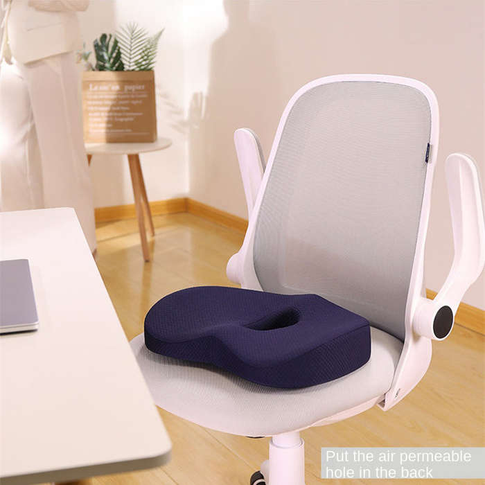 Memory Foam Hemorrhoid Seat Cushion Hip Support Orthopedic Pillow Coccyx Office Chair Cushion Car...