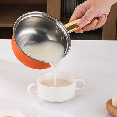 Orange Stainless Steel 8-Piece Cookware Set  Durable Non-Toxic Pots & Pans with Lids