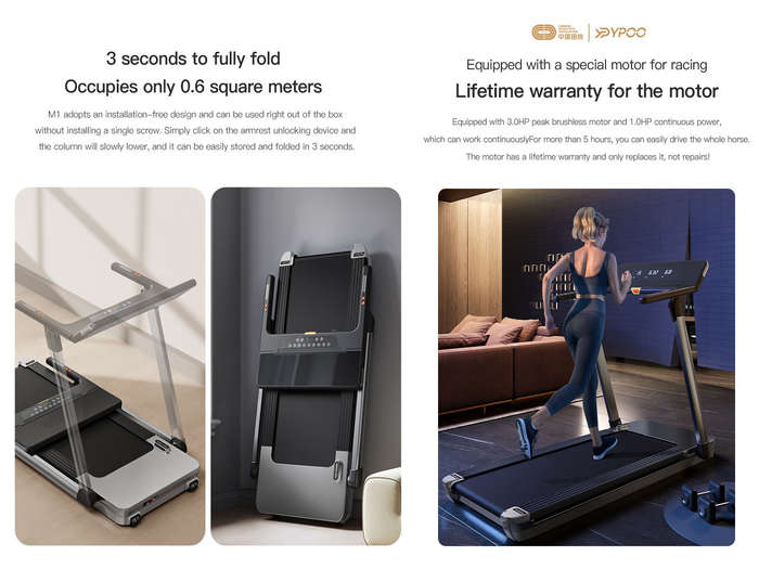 Pro-Sportz M1PRO Smart Folding Treadmill with Auto Incline