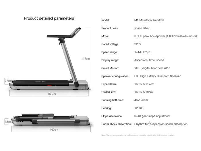 Pro-Sportz M1PRO Smart Folding Treadmill with Auto Incline